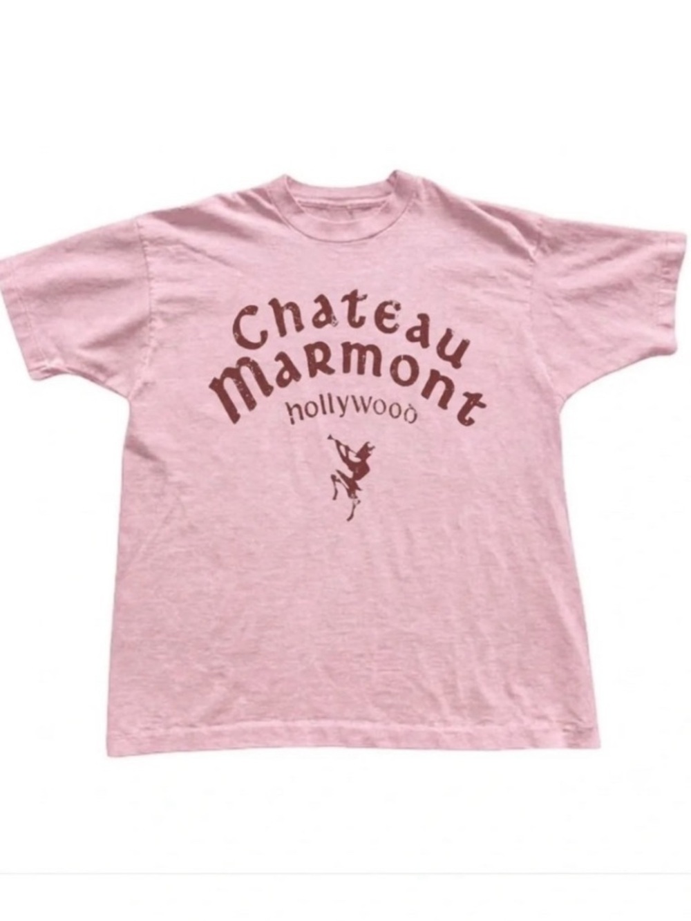 Gildan Chateau Marmont Pink Graphic Tee, Vintage Shirt